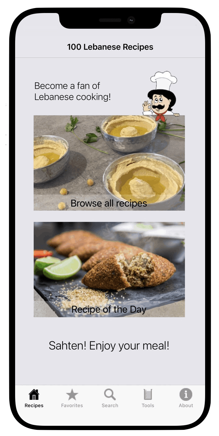 100 Lebanese Recipes iOS App