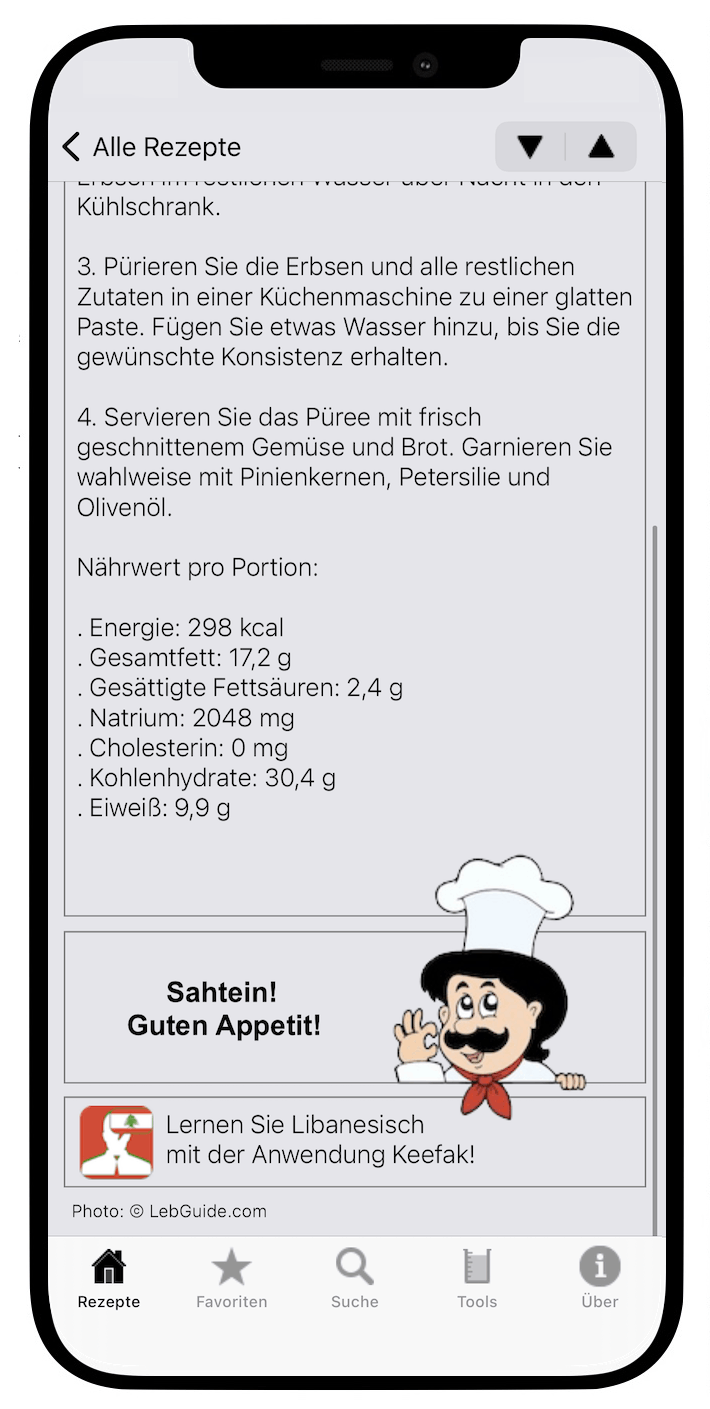 100 Libanesische Rezepte - iOS App